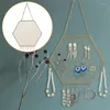 Hooks Metal Grid Wall Hanging Rack Brooch Display Earring Organizer Jewelry Holder For Bracelet Necklace Ring Home Room Decor