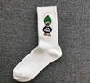 Chaussettes tricotées pour hommes, couleur blanc, noir, jaune, vraies photos, haute qualité, à la mode, avec lettres imprimées