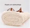 Sacs de soirée Corn Husk Weave One Shoulder Straw Bag Sac pour femme Sac tressé One Shoulder Beach Bag Handheld