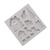 Stampi da forno Sugarcraft Stile natalizio 3D Stampo in silicone Fondente Caramelle Strumenti per decorare torte Cioccolato Gumpaste Carino