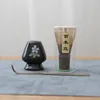 Kaffekvarnborstar 3 i 1 Matcha Set Bamboo Whisk Teskoon Ceramic Bowl Tranditional Tea Set Home Tea-Making Tools Accessories Födelsegåvor 230621