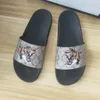 Designer Men Women Sandals Snake Print Slide Summer Flat Sandal Slipper Rubber Slides Sandal Floral Brocade Size 35-45
