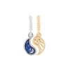 Yaz Yeni 925 STERLING Gümüş Splitable Sun Moon Dangle Charm Fit Pandora Bilezik Boncuklar Diy Takı Aksesuarları Hediyeler