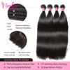 Volumes de cabelo Vanlov liso brasileiro trançado humano natural preto 134 pçslote 100 230621