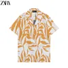 6# Luksusowe designerskie koszule męskie geometryczna koszula do kręgli Hawaje kwiatowe Koszulki Mężczyźni Slim Fit Fit Short Sleeve odmiana M-XXXL# 53