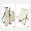 Camp Furniture Beech Wood Camping Folding Chair Wooden Portable Outdoor Picnic For Korea BBQ Or Fishing Garden