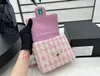 10A Top Qualität 23S Diamantmuster Stricktaschen Frau Handtasche 15 cm Klassiker Flip Bag Mode Umhängetaschen Luxus Kettentaschen Designer Taschen Dame Geldbörse mit Box