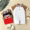 20223 Retail Summer Baby Rompers Short Sleeved Old Flowers Climbing Newborn Girl Boy Clothes Cotton Jumpsuit Children Pamas