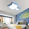 Luminárias de teto nórdico simples moderno quarto infantil lâmpada de estudo quarto de menino princesa gatinho led