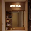 Wandlampen Eenvoudige houten spiegelverlichting Nordic Chinese stijl Studie Make-up Lamp Gang Balkon Japans