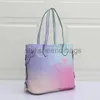 StylisheEndibags Luxury Bags Shourdentury Handbags Designer Full Colorful Gradient Tote Women Composite Bag MidnightFuchsia Sunrise Pastel Bag L002