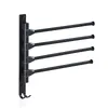 Towel Racks 4-Arms Swivel Towel Bars Rotatable Towel Rack Hanger WithWall Mounted Storage Rack With Hooks Bathroom Swing Shower Towel Shelf 230621