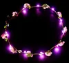 Grinaldas de iluminação LED para mulheres, coroa de flores, tiaras luminosas, para casamento, crianças, mercado noturno, brinquedos, guirlanda brilhante, enfeites de cabeça