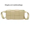 Evening Bags Leather Woven Small Waist Bags For Women Luxury Brand Bag Luxury Weave Cassette Waist Belt Bag 2023 Trend Chest Pouch Female