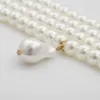 Colliers de perles Kmvexo magnifique multicouches imitation perle tour de cou pour femmes bijoux perles irrégulières pendentif collier de mariage 2019 230613