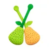 Creative Silicone Pear Shaped Tea Infuser Ball Leaf Tea Strainer Brewing Device Herbal Spice Filter Kitchen Tools