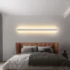 Lampada da parete Nero/Bianco/Oro Cornice Led Strip Light Semplice Acrilico Corridoio Parlor Sfondo Camera da letto Specchio da bagno