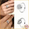 925 Стерлинговое серебровое женское кольцо для женского кольца Новое сверкающее кольцо гербария, подходящее для оригинальной Pandora, особый подарок для женщин