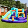 Water Park Inflatable Slide Jumping Castle Bounce House with Blower Ball Dart Splashing Gun Toddler Bouncy House Jumper for Kids Indoor Outdoor Play Fun Small Toys