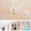 Hangers & Racks 6Pcs Transparent Strong Self Adhesive Door Wall Hooks For Silicone Storage Hanging Kitchen Magic Bathroom Accessories