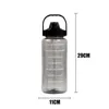 Water Bottles 2 Liters Bottle Motivational Drinking Sports With Time Marker Stickers Portable Reusable Plastic Cups 230621