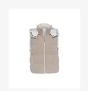 Women Vest Coats Solid Color Beige Hooded Leisure Knitted Down Brunello Vests