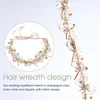 Bow Ties Wedding Headband Flower Wreath Crown Bridal Hair Accessories (Beads And Petals)