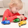 ElectricRC Car Wooden RC Train Railway Accessori Telecomando Elettrico Magnetic Rail Fit For All Brands Track Toys Kids 230621