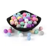 Baby Teethers Toys 50Pcs 12MM Round Silicone Beads Perle Teething Accessories Chewable Bpa Free Nursing 230621
