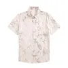 Hawaii Shirts Summer Luxury Brand Men's Casual Shirts Dress Designer Tryckt Löst långa skjortor Bomull Casual Slim Shorts