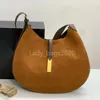 Polo ID Bag Large Designer Pony Mini Crescent Bag Suede Leather Ralph Stitching Coffee Half Moon RL Clutch Handbags Shoulder Bags Horse Tote New