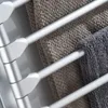 Towel Racks 4-Arms Swivel Towel Bars Rotatable Towel Rack Hanger WithWall Mounted Storage Rack With Hooks Bathroom Swing Shower Towel Shelf 230621