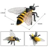 4 Pcs Bee Set Figurine Garden Animals Figures Various Bees Model 1224544