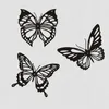 Dekorativa figurer 6st Butterfly Metal Wall Decor Black Hanging Farmhouse Rustic Home Office Bedroom