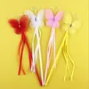 New Colors Princess Butterfly Fairy Wand Magic Sticks 생일 파티 호의적 인 소녀 선물 4color White Pink Red Yellow