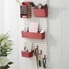 Haken 2 Set Wall Mount Pegboard Combinatie Thuis Keuken Opslag Rekken Organizer Geen Ponsen Peg Board Rack-Groen