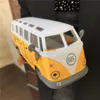 Детский 4CH Беспроводной дистанционное управление огнями ретро Открытое дверь Отсоединяет автобусный школьник школьной автобус Boy Big Size Electric Toy Gift