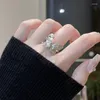 Anneaux de mariage européen et américain ruban couleur perle papillon ouvert pour les femmes réglable doigt déclaration Bijoux Bijoux