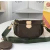 Designer-Tasche mit mehreren Accessoires für Damen, Top-Qualität, alte Blumen, Lieblings-Luxus-Umhängetasche, Umhängetasche, Geldbörsen, 3-teiliges Set