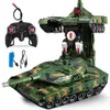 RC Battle Tank Electric Deformation Tank Robot Tung stor interaktiv militärkrigs fjärrkontrollleksak för pojkeksaker