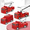 Diecast Model car Kids Car Toys Inertia Sanitation Truck Models Pull Back Military Engineering Vehicle Fire Engine Toys for Boys Birthday Gift 230621