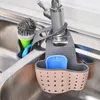 1pc Kitchen Organizer Adjustable Snap Sink Sponge Holder Kitchen Hanging Drain Basket Kitchen Gadgets