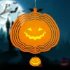 10 Zoll leere Sublimation Wind Spinner Sublimate Metall Malerei Ornament Doppelseiten Rohlinge DIY Weihnachtsfeier Geschenke Halloween Dekorationen FY5352