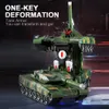 RC Savaş Tankı Elektrik Deformasyon Tankı Robot Ağır Büyük Etkileşimli Askeri Savaş Uzaktan Kumanda Oyuncak Çocuk Oyuncakları