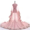 Pink Sleepwear Women Bathrobe Faux Fur Feather Nightgown Bridal Robe Bride Wedding Gowns Petite Plus Size Custom Made3380