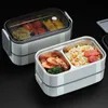 Bento Boxes 304 boîte à lunch en acier inoxydable pour adultes enfants école bureau 12 couches micro-ondes portables grilles bento conteneurs de stockage des aliments 230621