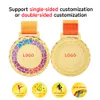 Decorative Objects Figurines Medals for Competition Blank Medal Sports Medals Game Trophy Gold Silver Bronze Sports Souvenir Medals With Ribbon Free Print 230621