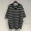 Plus Size 4XL 150kg Summer Striped T Shirt Short Sleeve Casual tshirt For Lady Tops Tees Fashion Large Big T