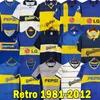 1981 82 Boca Retro Soccer Jerseys 1994 95 96 97 MARADONA PALERMO CANIGGIA RIQUELME 1999 2000 01 02 03 04 05 TEVEZ GAGO BATISTUTA 2010 11 DRTG Chemises de football Hommes Uniformes