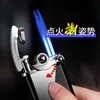 Jobon Mini Portable Metal Double Torch Jet Cigar Wind -Rays Blue Flame Lister Gadgets Biffer Gift без газа 5W29